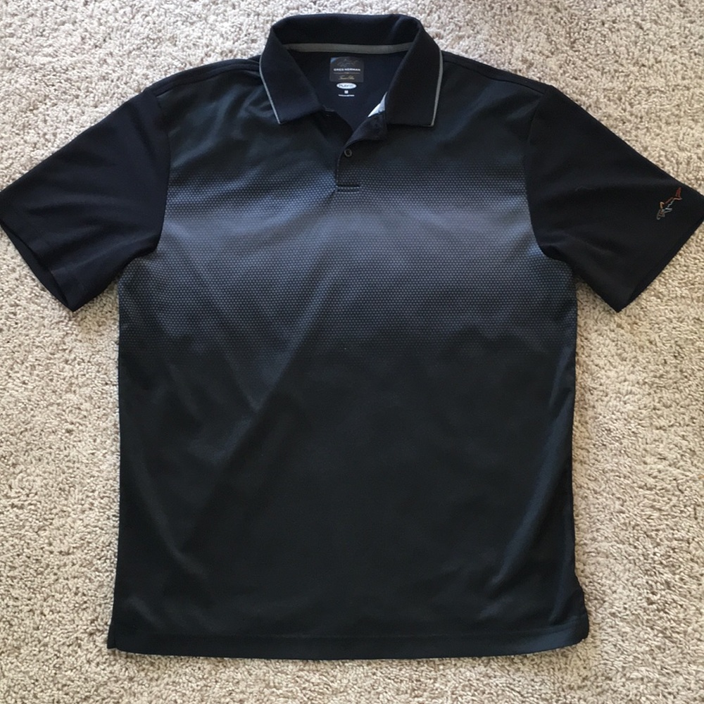 Greg Norman Black Golf Shirt Medium